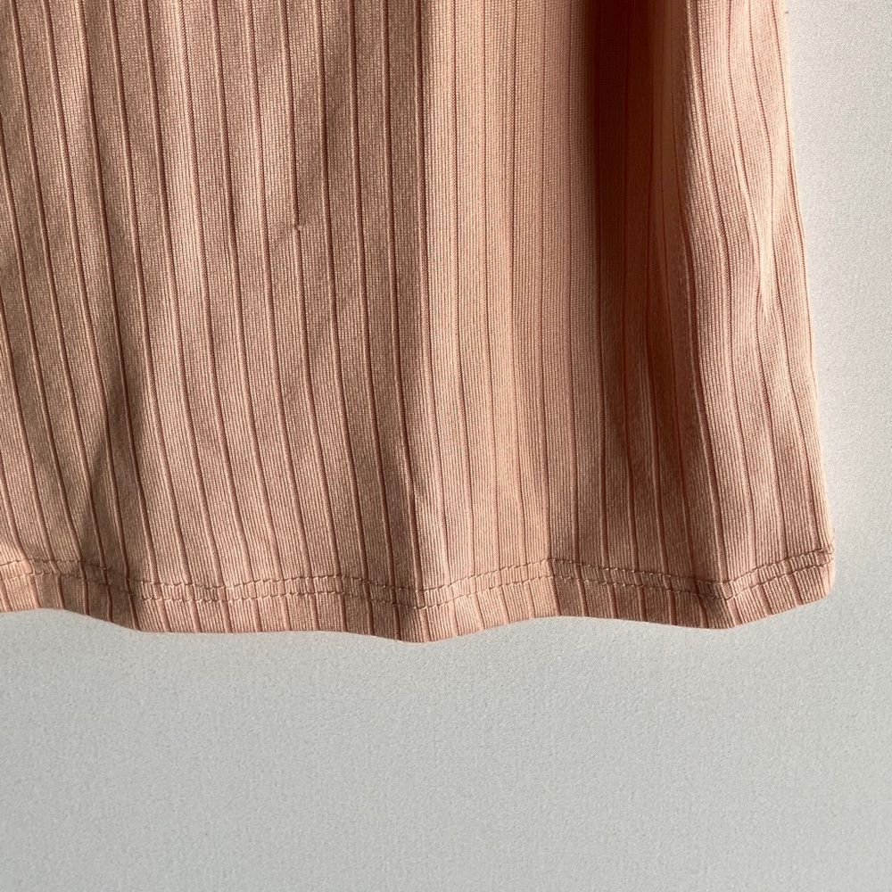 One Step Up Peach Ribbed Tank Top - Picture 4 of 5